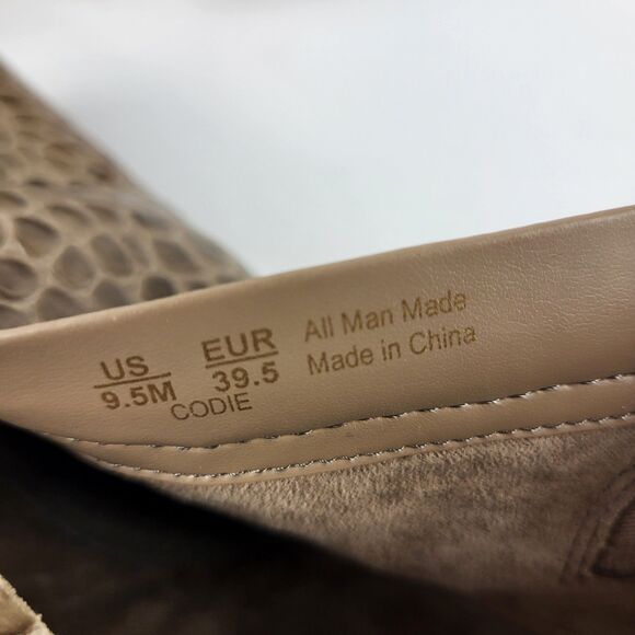 Sam Edelman Codie Croc Effect Leather Ankle Boots TAN/BROWN Size 9.5 M - Picture 10 of 10